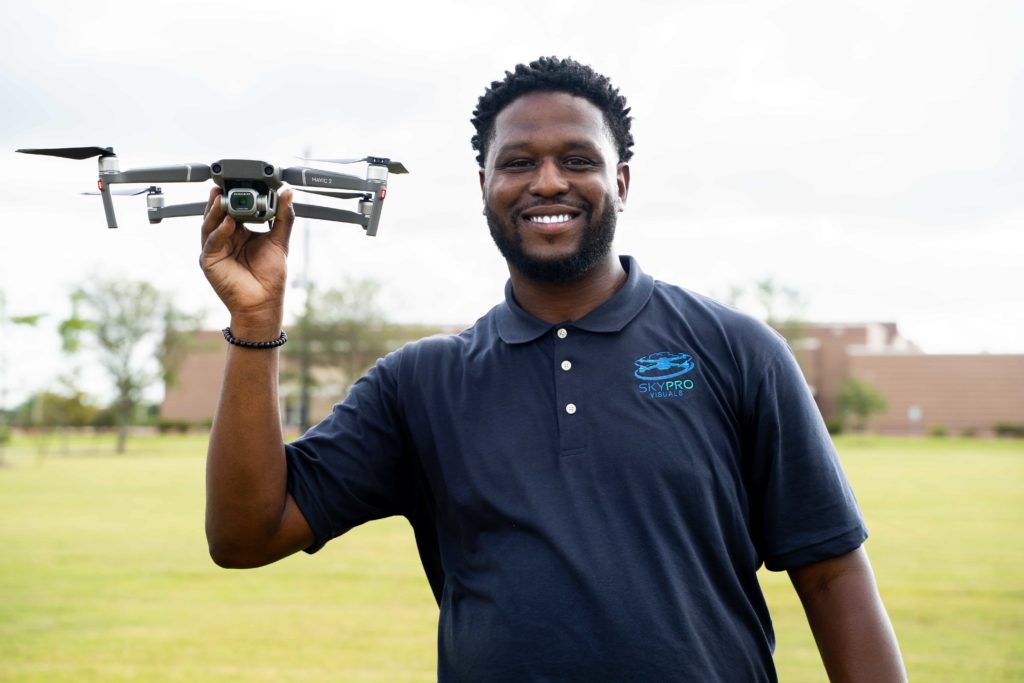 JP Perkins, Skypro Visuals with drone in his hand